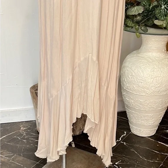 EUC- Free People Size -L Cream Maxi Dress - Picture 3 of 9